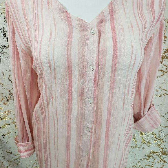 Style & Co. Front Tie Button-Down Blouse Size 3X - Picture 6 of 7